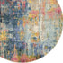 2' X 6' Blue And Yellow Abstract Power Loom Non Skid Area Rug